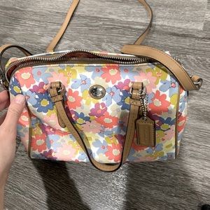 Coach floral crossbody